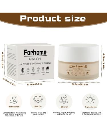 Forhome Glow Mask 50 ml daily night cream for smoother skin reduces visible pores and redness facial care - Buy Online on GoSupps.com