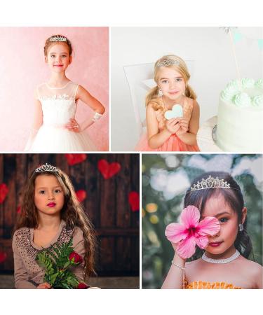 4pcs AB Rhinestone Silver Princess Crowns Set for Girls - Small Tiara for Birthday, Halloween & Christmas - Buy Online on GoSupps.com