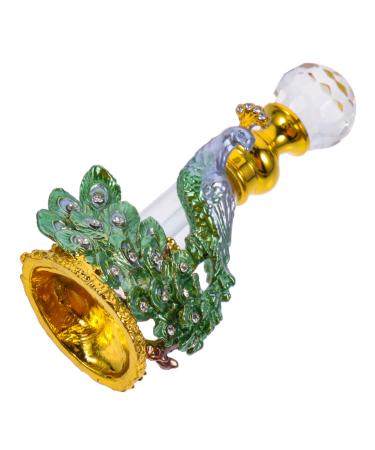 DOITOOL Perfume Bottle Essential Oil Bottle Vintage Desk Travel Aluminum Alloy 14x4x3cm Green