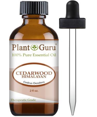 Cedarwood (Himalayan) Essential Oil 2 oz 100% Pure Undiluted Therapeutic Grade for Skin Body and Hair Growth. Great for Aromatherapy Diffuser and DIY Soap Making