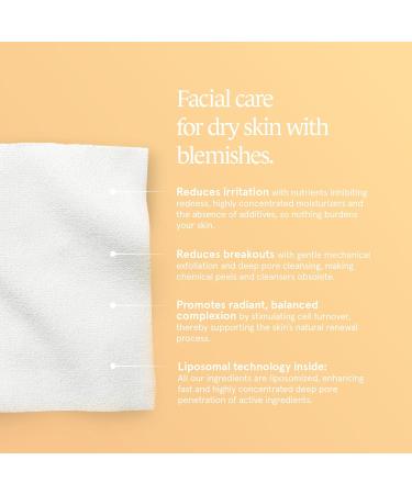 Filab of Switzerland AG of Switzerland Skin Clear Dry facial care for sensitive dry skin with impurities pack of 28 applications vegan and without additives Swiss made - Buy Online on GoSupps.com