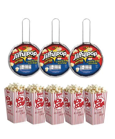 Jiffy Pop Popcorn On Stove - Jiffy Pop Campfire Popcorn - Stove Top Popcorn - Stovetop Popcorn - Movie Popcorn - Campfire Popcorn Popper - Fluffy Popcorn - Butter Popcorn - Dean Products (3)