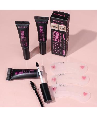 Beliky Girl Tattoo Gel Peel-Off Eyebrow Tint Long-Lasting Complexion Gel Waterproof Transferproof Hard up to 3 days with Stencil & Brush - Buy Online on GoSupps.com
