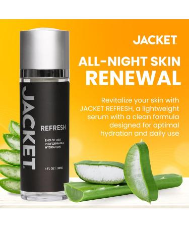 JACKET Hydrating Night Serum| Enriched with High Concentration Aloe Algin and Red Seaweed Extract | Anti-Aging Serum | Powerful Moisturizer for After Sun Care - For Sensive Skin and All Skin Types - Buy Online on GoSupps.com