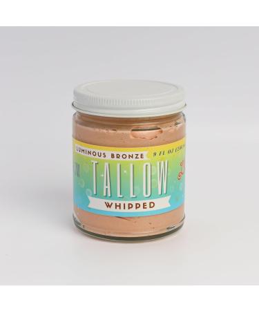 Luminous Bronze Whipped Tallow Moisturizer - 9oz Moisturizing All Natural Bronzing Body Butter with Mica - Buy Online on GoSupps.com
