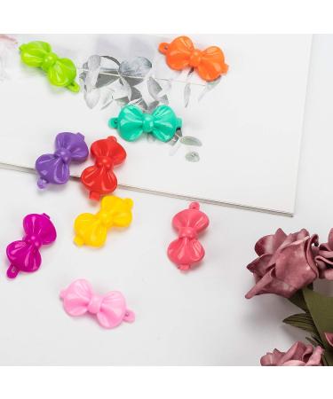 OIIKI 50 PCS Self Hinge Plastic Bow Hair Barrettes - Cute 80s 90s Vintage Hair Clips for Girls Kids - Mix Color - Buy Online on GoSupps.com