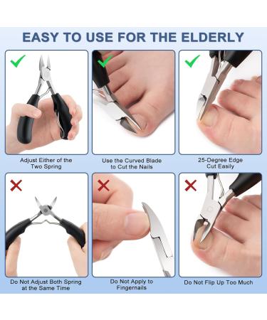 Professional Toenail Clippers for Thick & Ingrown Toenails | Stainless Steel Nail Treatment Tool for Men Women & Seniors - Best Pedicure Tool - Buy Online on GoSupps.com