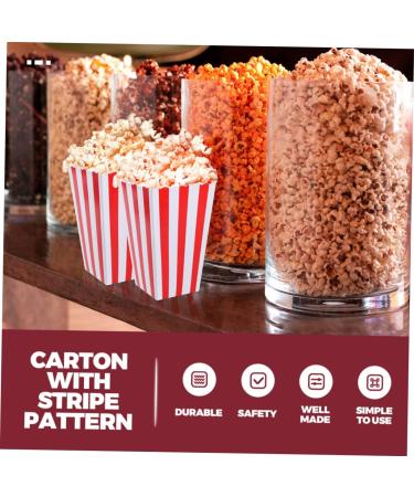 Alipis 100 Pcs Boxes Popcorn Carton Movie Night Baskets Popcorn Treat Bag Popcorn Bags Individual Servings Vintage Movie Night Gift Movie Theater Decor Gifts Paper Red Container Box - Buy Online on GoSupps.com