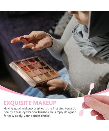 Beavorty 100pcs Eye Shadow Stick Applicators - Pink Makeup Cosmetic Brushes for Eyeshadow & Eyebrows - Buy Online on GoSupps.com