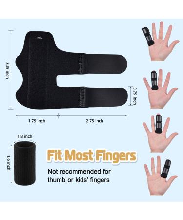 Sopito Finger Splints - 2pcs Finger Support Brace with 6pcs Nylon Sleeves for Broken Fingers, Arthritis, and Knuckle Immobilization - Buy Online on GoSupps.com