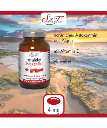 Buy Silver Tau Astaxanthin Softgels - 60 Capsules | Pure Natural Antioxidant with Vitamin E | Best Microalgae Supplement - Buy Online on GoSupps.com
