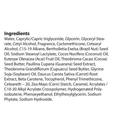 Nutrius Brazilian Body Butter Cream | Vegan Friendly | Fast Absorbing & Non-Greasy | Cupuacu, Coconut, Acai, Guarana Extract | 6 FL Oz - Buy Online on GoSupps.com