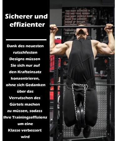 5 Elements Fitness Dip Belt with Chain - Ultimate Dipping & Pull Up Belt for Men & Women | CrossFit Weightlifting & Bodybuilding Training Gear - Buy Online on GoSupps.com