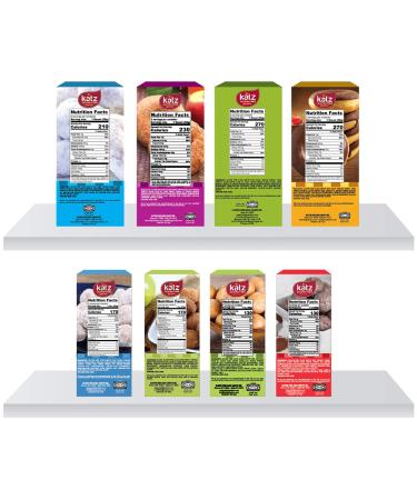 Katz Gluten Free Donuts & Donut Holes Top 8 Flavors Variety Pack | Dairy, Soy, Nut Free | Powdered, Glazed, Cinnamon, Chocolate | Kosher - 8 Pack - Buy Online on GoSupps.com