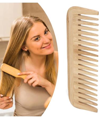 Wide Tooth Combm Large Hair Detangling Comb Flexible Structure Safety Eco Friendly Portable Wet Hair Comb Wooden Comb for Home Travel - Buy Online on GoSupps.com