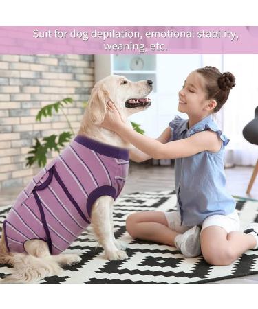 Kuoser Breathable Dog Recovery Suit | Post-Op Body for Male & Female Dogs | Anti-Wound Cat Body | XXL Purple E-Collar Alternative - Buy Online on GoSupps.com