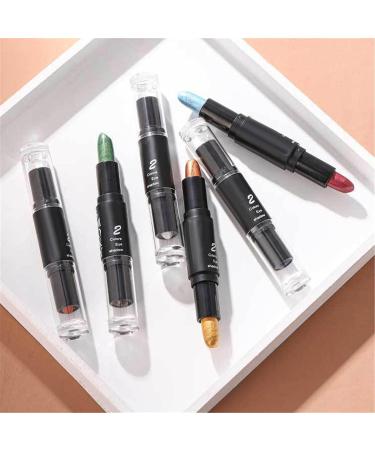  TianWlio Pigmented and shimmery eyeshadow - Makeup - Concealer - Stick - Eyeshadow - Nose - 6 colors - Long-lasting eyeshadow - Shimmering - Sparkling glitter (B size - Buy Online on GoSupps.com
