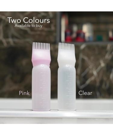 Unel Hair Oil Applicator Bottles (2 PCS) - Easy-to-Use Root Comb Applicators for Hair Dyes & Oils (Pink) - Buy Online on GoSupps.com