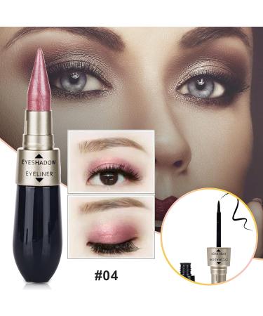 Double-End Liquid Eyeshadow Eyeliner 2 in 1 Multifunctional Easy To Wear Makeup Gift for Beginner Thin Eyeliner (D One Size) 9 ml (Pack of 1) D - Buy Online on GoSupps.com