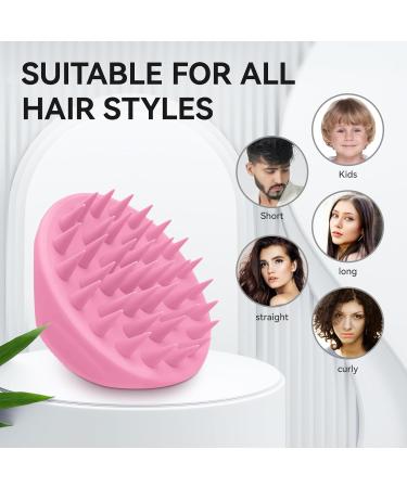 Ityes 38 Fingers Silicone Head Massage Brush - Scalp Massager Shampoo Brush for Women Men & Pets | Pink - Buy Online on GoSupps.com
