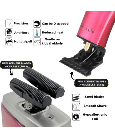 Supreme Trimmer 2-in-1 DLC T-Shaper & CRUNCH Foil Shaver - STF602 Electric Razor & ST5205 Beard Trimmer Kit | Pink Haircut Combo - International Shipping Available - Buy Online on GoSupps.com
