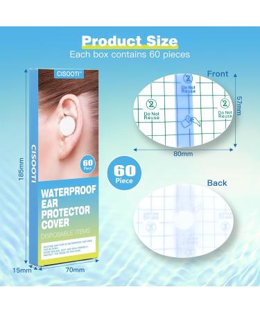 Waterproof Ear Stickers for Swimming & Shower | 60 Disposable Earplugs for Kids & Adults | Superior Ear Protection - Buy Online on GoSupps.com