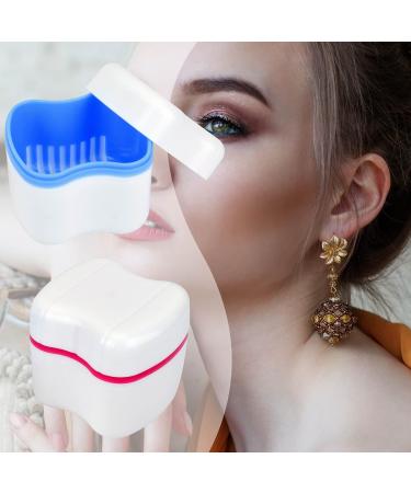 Denture Box Retainer Case Denture Storage Bath Box Denture Holder Box Cleaning Box Lightweight and Portable Cleaning Box with Filter (L Blue) L Blue - Buy Online on GoSupps.com