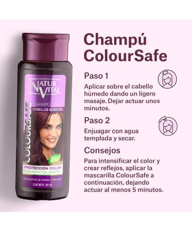  NaturVital NaturVital ColourSafe Burgundy Keratin Shampoo revives colour strengthens and protects 300 ml - Buy Online on GoSupps.com