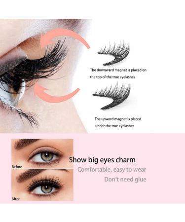 Magnetic Eyelashes Magnetic Eyelashes No Glue Magnetic Eyelashes Without Eyeliner 2 Pair Reusable Magnetic Eyelashes With Applicator Magnetic Natural Eyelashes Looking Natural 3d False Eyelashes Kit - Buy Online on GoSupps.com