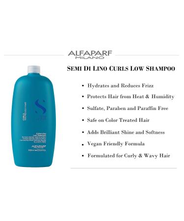 AlfaParf Semi di Lino Curls Enhancer - Low Shampoo 1000ml | Best for Curly Hair | International Shipping Available - Buy Online on GoSupps.com