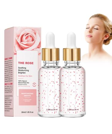 2 pieces Rose Facial Treatment Essence lightening & nourishing refining & repairing 2 pieces x 30 ml serum