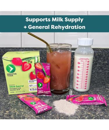 Greater Than Electrolyte Powder Packets - Hydration Drink Mix with Organic Coconut Water & Strawberry Juice - Electrolytes Supplement, No Sugar, Gluten Free - 14 Pack - Buy Online on GoSupps.com