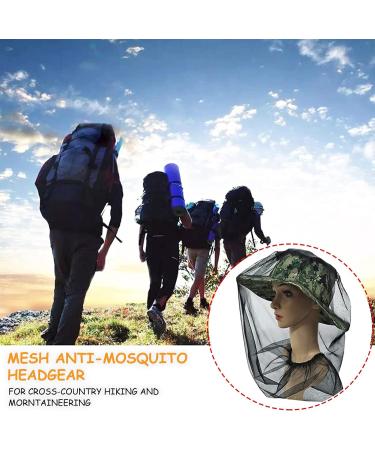6PCS Midge Head Net Mesh Mosquito Face Net Cover - Outdoor Hiking Camping Fishing - Black & Green - Fly Insect Bug Prevention - Buy Online on GoSupps.com