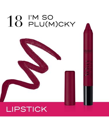 Bourjois Velvet The Pencil 18 I'M So Plu(M)cky - 3g | Long-Lasting Lip Color | Pack of 1 - Buy Online on GoSupps.com