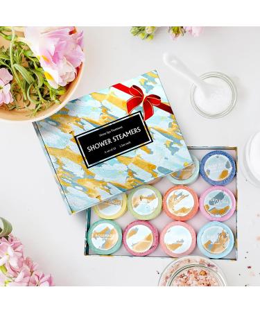 RoseFlower Shower Steamers Aromatherapy Set of 12 Natural Bath Bombs with Lavender/Rosemary/Jasmine/Rose/Grapefruit etc Scents for Home Spa Birthday Anniversaries Gift for Women Men #3 - Buy Online on GoSupps.com