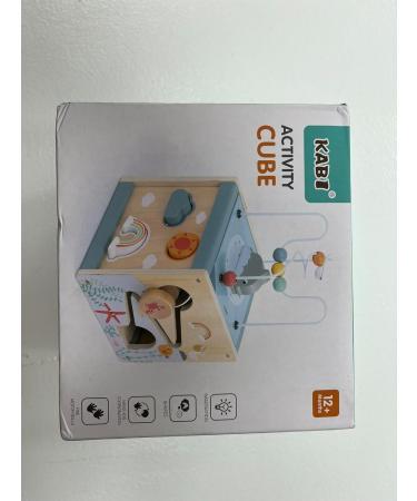 Nukdey Motor Cube Activity Cubes - 6 in 1 Montessori Wooden Toys for Kids 3+ Educational Plug-in Play Dice Sorting Center (Ocean Theme) - Buy Online on GoSupps.com
