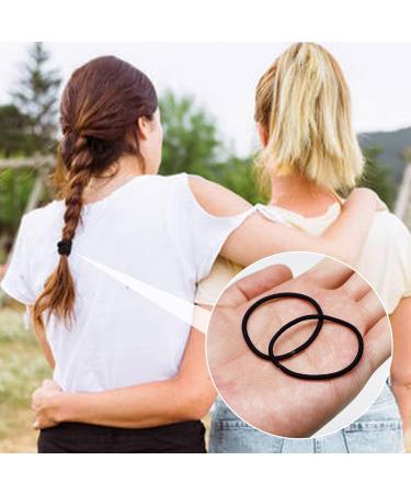 100pcs Black Elastic Hair Bands Small Elastic Hair Bobbles For Women 2mm Thin Hair Tie for Kids Soft Hair Bands withou Metal Elastic Ponytail Holder Gentle Elastics Hair Ties - Buy Online on GoSupps.com