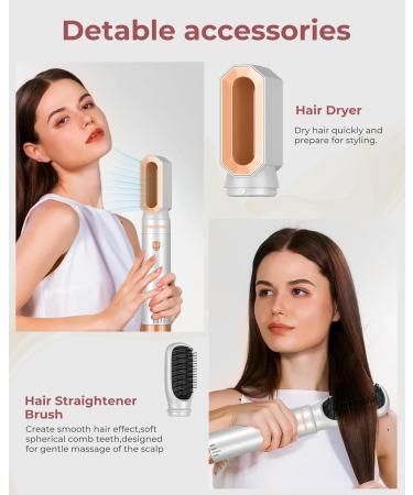 6-in-1 Air Styler Set with Negative Ionic Hair Dryer & Hot Air Brush - White - Buy Online on GoSupps.com