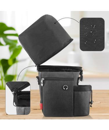 AEMIAO Dog Walking Bag with Bottle Holder & Poo Bags - Large Outdoor Training Treat Pouch for Dogs - Waist & Shoulder Belt - 3 Ways to Wear - Buy Online on GoSupps.com