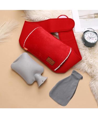 ZEARLY Set of 3 Rubber Hot Water Bottles with Covers | Soft Waistband & Pocket for Neck Shoulder Back & Waist Relief - Perfect for Home & Travel - Buy Online on GoSupps.com
