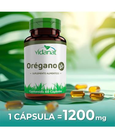 Vidanat Oregano Supplement 60 Capsules Supports Digestive Health & Immune System (60 Servings) - Buy Online on GoSupps.com