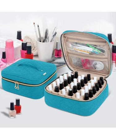 Yarwo 36 Bottle Nail Polish Carrying Bag - Teal Travel Storage Organizer (Bag Only) - Buy Online on GoSupps.com