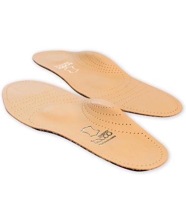 Tacco Deluxe Orthotic Shoe Insoles Inserts - Premium Leather Footbed for Flat Feet, Plantar Fasciitis, Arch Pain - Size 44 EUR / M11 - Buy Online on GoSupps.com