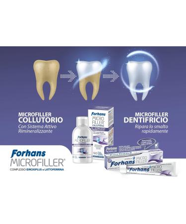 Forhans Microfiller Mouthwash | Active Remineralization System for Sensitive Teeth | Paraben & Fluoride-Free | 500ml - International Shipping Available - Buy Online on GoSupps.com