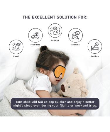 Sleep Mask for Kids with Blockout Light - Memory Foam 3D Contoured Eye Mask - Eye Cover & Travel Sleep Mask Blindfolds for Kids Girls Boys (orange) - Buy Online on GoSupps.com