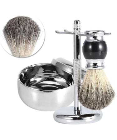 SUPYINI Professional Men's Shaving Tool Kit - Stand Faux Hair Brush Alloy Soap Mug & Bowl for Ultimate Grooming - Buy Online on GoSupps.com