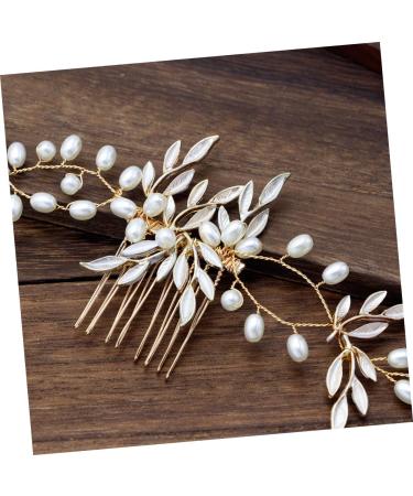 Housoutil Wedding Headpiece Crystal Headpiece Headwear for Women Hair Bridal Headpiece Bridal Headdress Barrettes for Women Bride Headpieces for Wedding Tiara Pearl Miss Comb - Buy Online on GoSupps.com