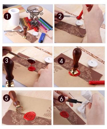 XICHEN10PCS Vintage Sealing Glue Gun Sealing Wax Wax Sticks Wax Seal Supplies a Variety of Colors (Red) - Buy Online on GoSupps.com