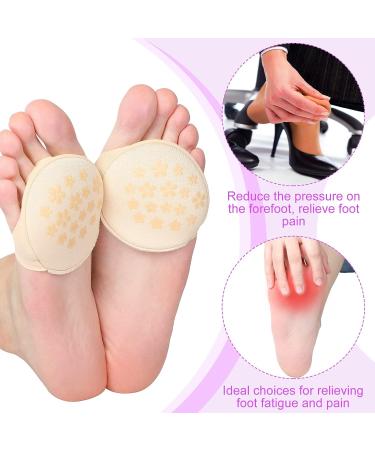 8 Pairs Reusable Forefoot Ball of Foot Cushions for Women - High Heel Pain Relief & Prevention with Invisible Toe Socks - Buy Online on GoSupps.com
