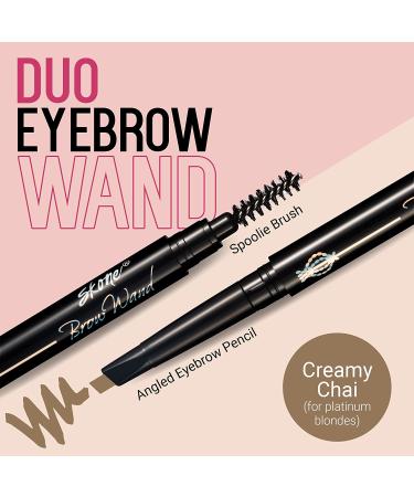 Skone Cosmetics Brow Wand Eyebrow Pencil - Retractable, Long-Lasting, Waterproof Makeup Pen for Platinum Blondes/Gray Hair - Buy Online on GoSupps.com